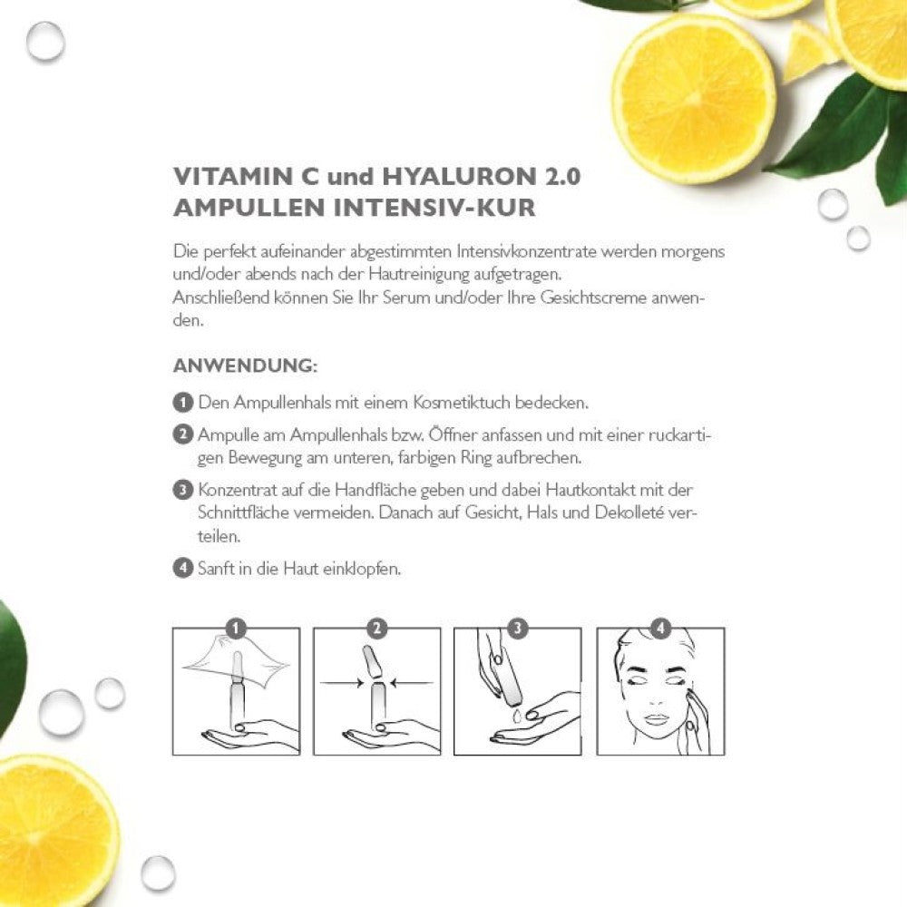 Alcina Hyaluron 2.0 / Vitamine C - traitement en ampoules - 10x1ml