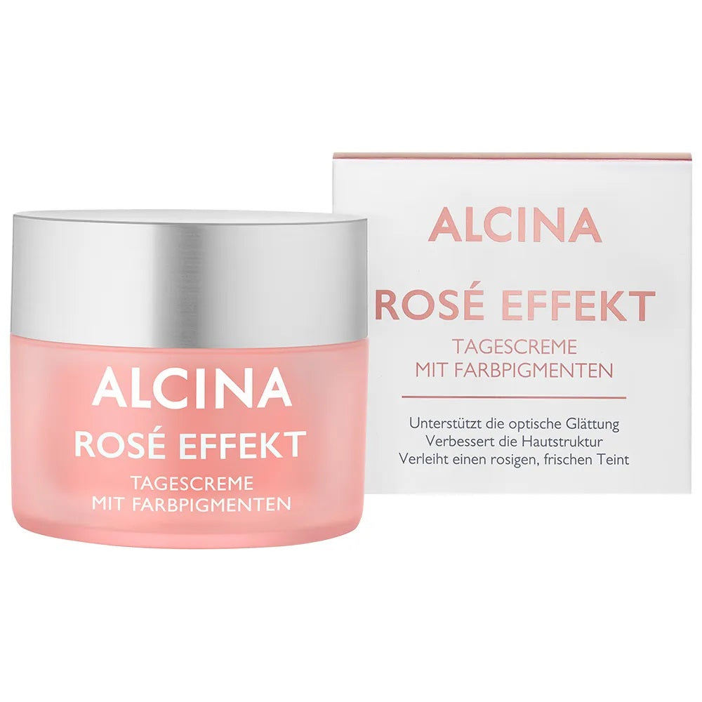 Alcina Coffret Rose Effet Peau - Crème de Jour 50 ml + Crème Yeux 15 ml + Sachet