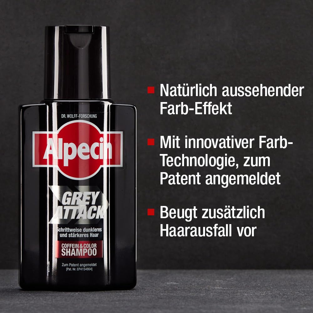 Alpecin Gray Attack Caffeine & Color Shampoo 200 ml
