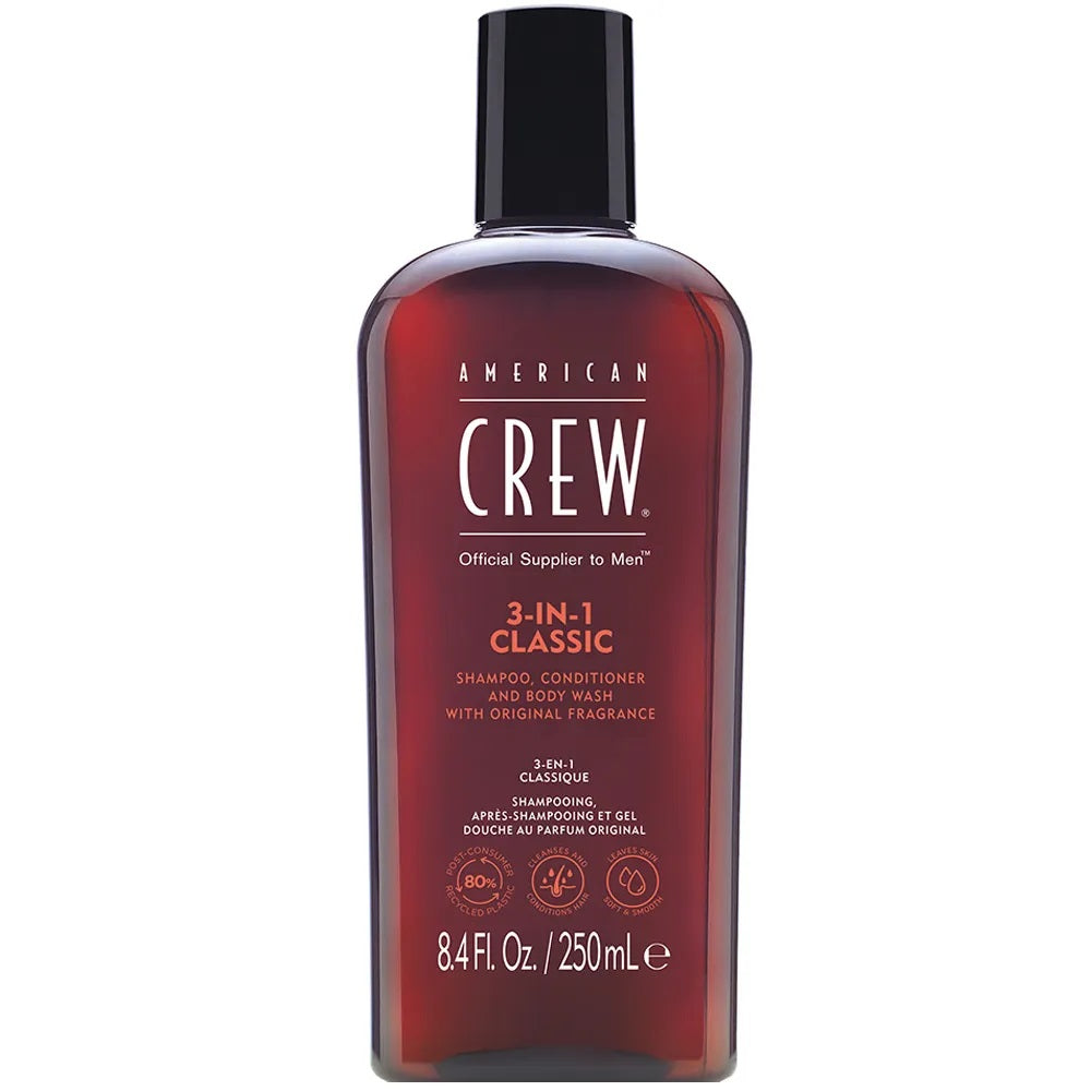 Coffret Cadeau American Crew - Shampoing Classique 3 en 1 250 ml + Pommade 50 g
