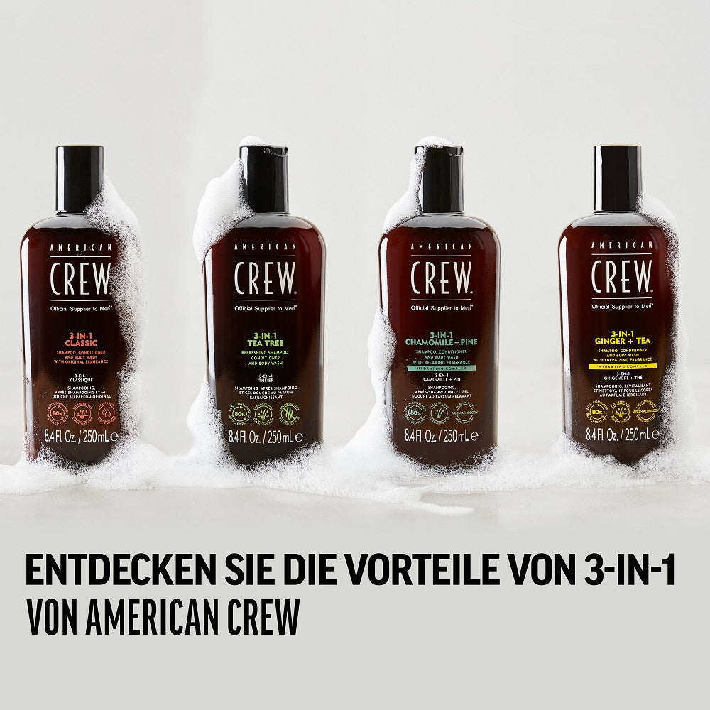 American Crew Shampooing Énergisant 3-en-1 Gingembre & Thé 1000 ml