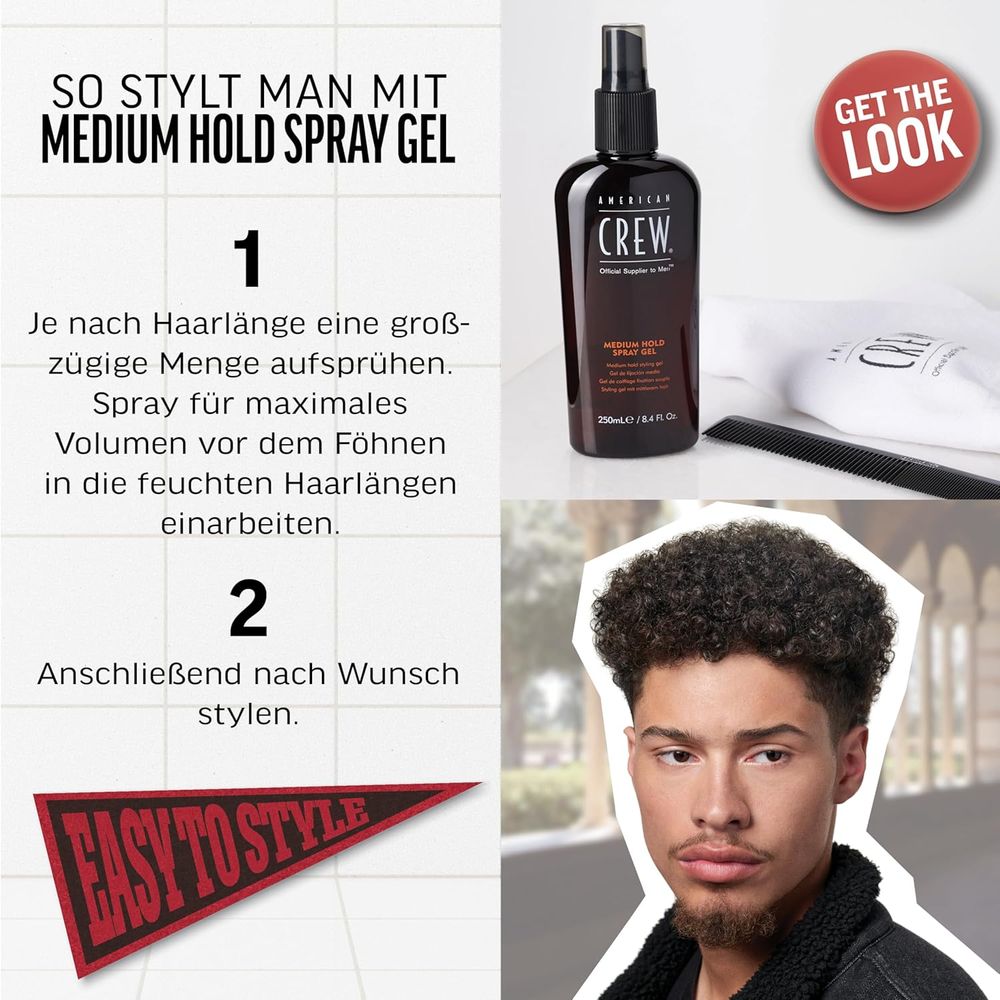 Gel en spray tenue moyenne American Crew Style 250 ml