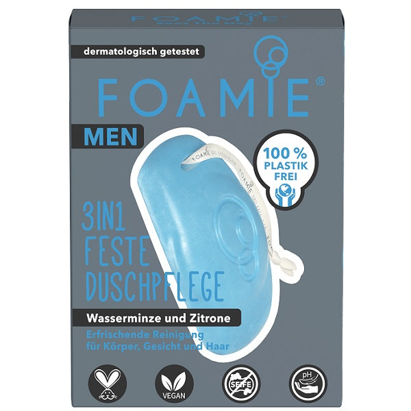 Foamie 3 in 1 Feste Duschpflege For Men - Seas The Day