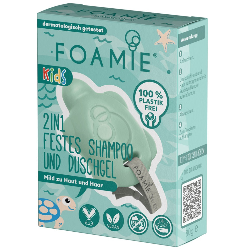 Foamie 2in1 Festes Shampoo & Duschgel KIDS - grün