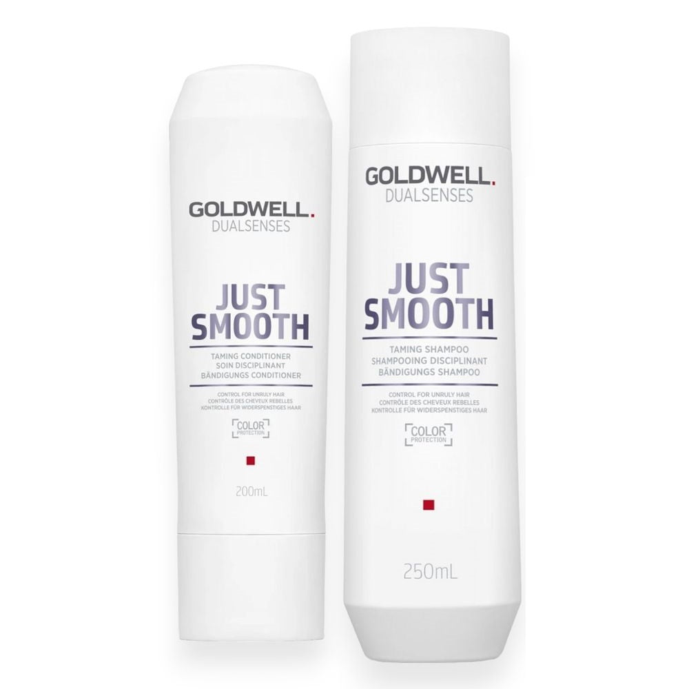 Goldwell Dualsenses Just Smooth Set - Shampoo 250ml + Conditioner 200ml + Hairspray free
