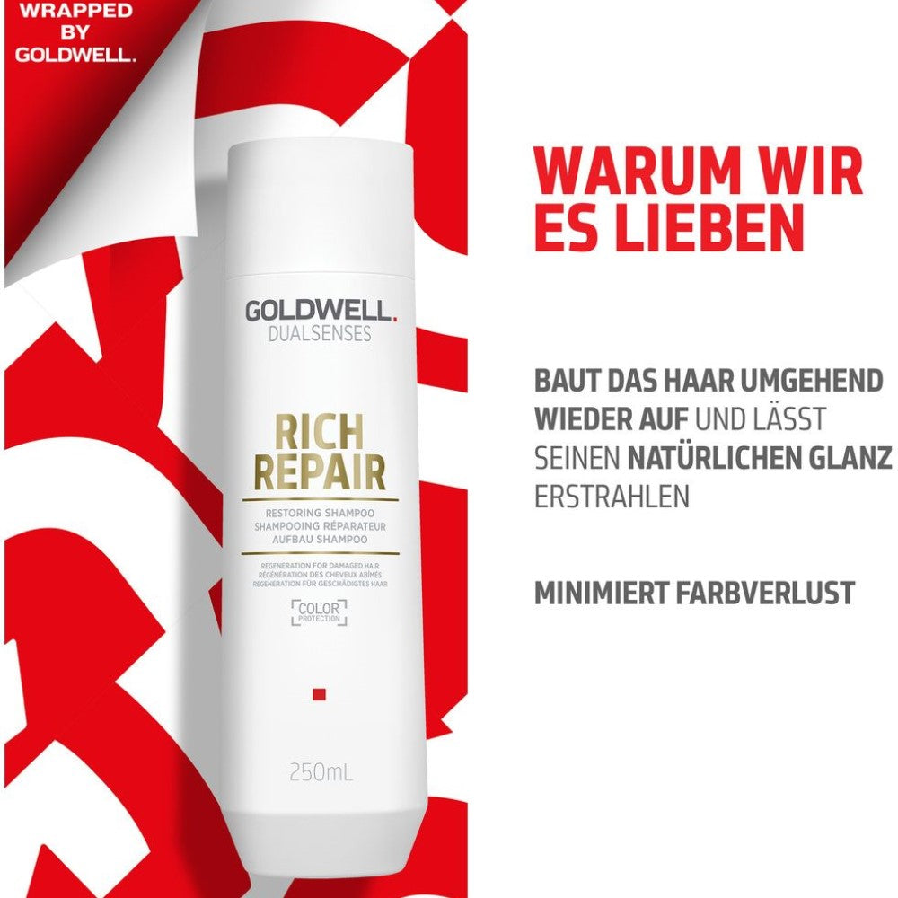 Goldwell Dualsenses Rich Repair X-Mas Set - Shampoo 250 ml + Mask 200 ml + 6-Effects Serum 100 ml