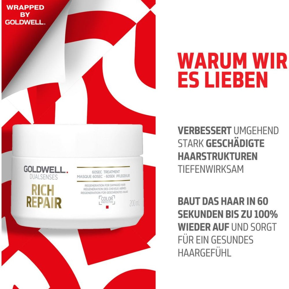 Goldwell Dualsenses Rich Repair X-Mas Set - Shampoo 250 ml + Mask 200 ml + 6-Effects Serum 100 ml