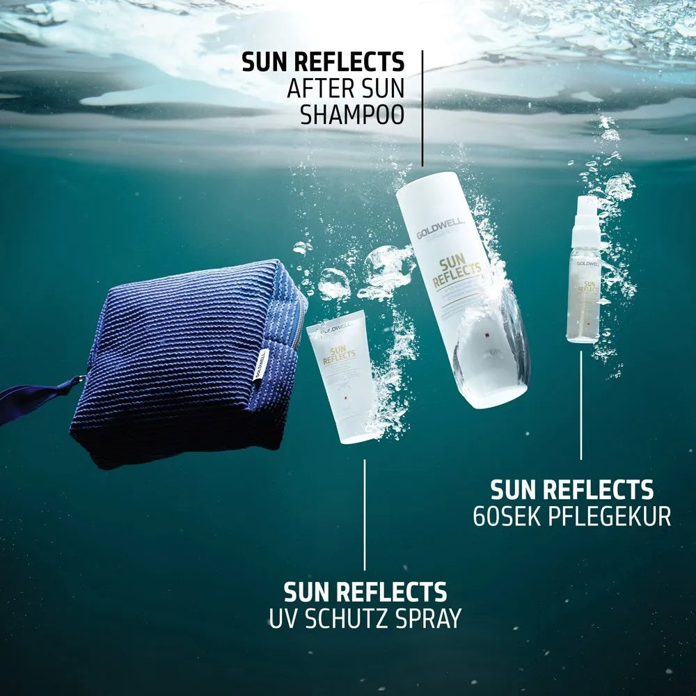 Goldwell Dualsenses Sun Reflects Travel Set - Shampoo 100 ml + Treatment 50 ml + UV Protect Spray 30 ml