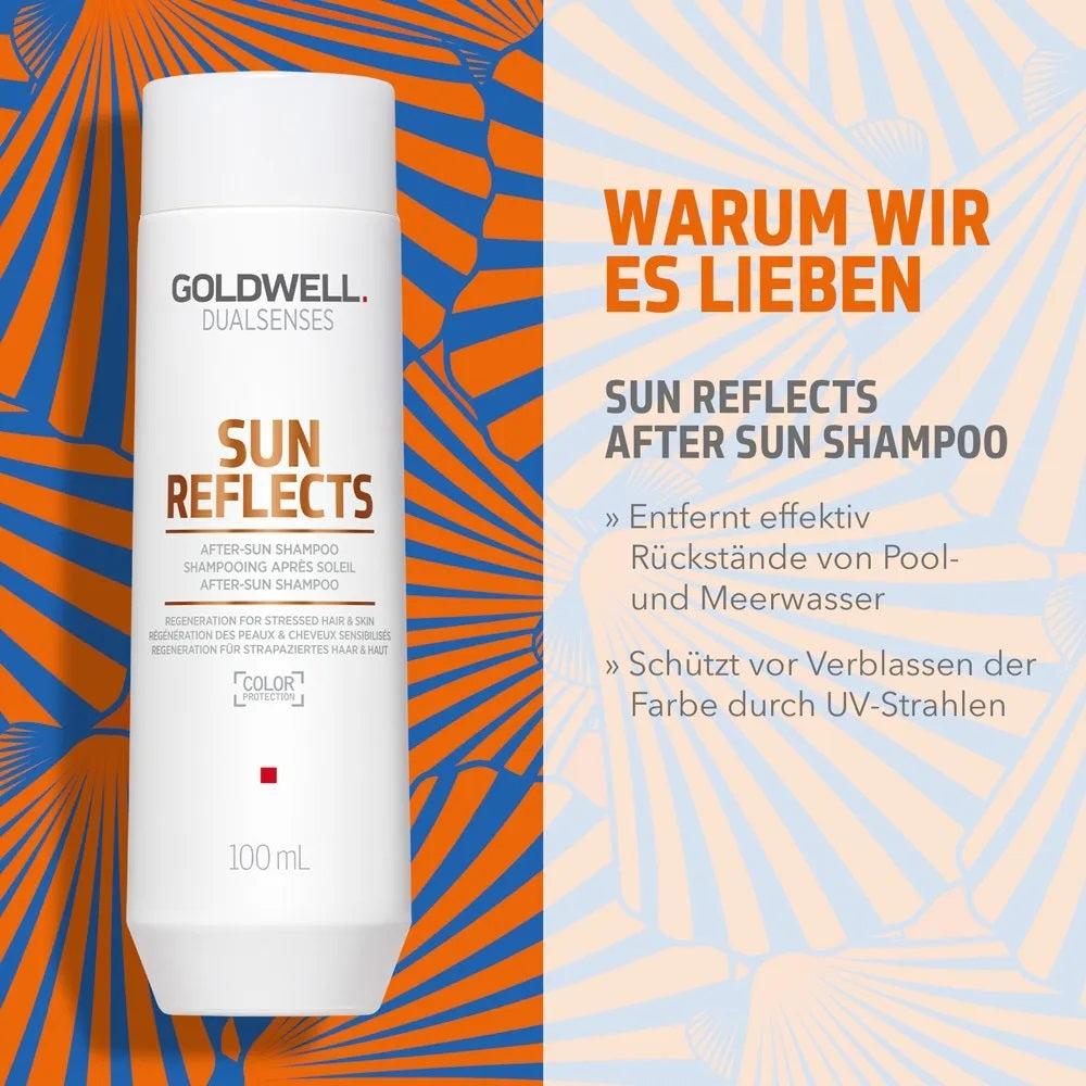 Goldwell Dualsenses Sun Reflects Travel Set - Shampoo 100 ml + Treatment 50 ml + UV Protect Spray 30 ml
