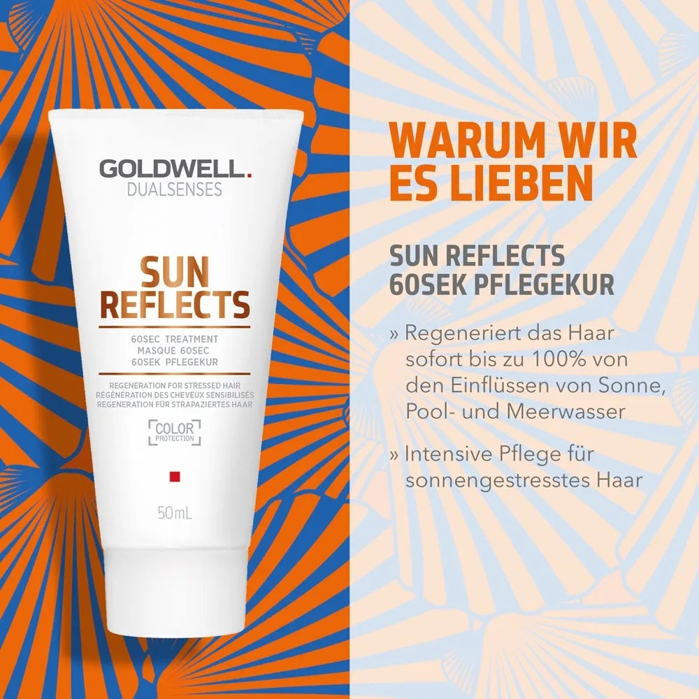 Goldwell Dualsenses Sun Reflects Travel Set - Shampoo 100 ml + Treatment 50 ml + UV Protect Spray 30 ml
