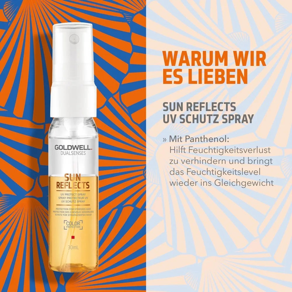 Goldwell Dualsenses Sun Reflects Travel Set - Shampoo 100 ml + Treatment 50 ml + UV Protect Spray 30 ml