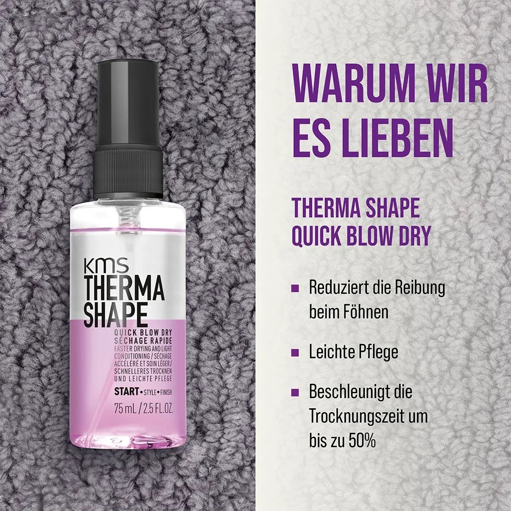 KMS Colorvitality Blonde Geschenkset - Shampoo 300 ml + Conditioner 250 ml + Quick Blow Dry 75 ml + Kosmetiktasche