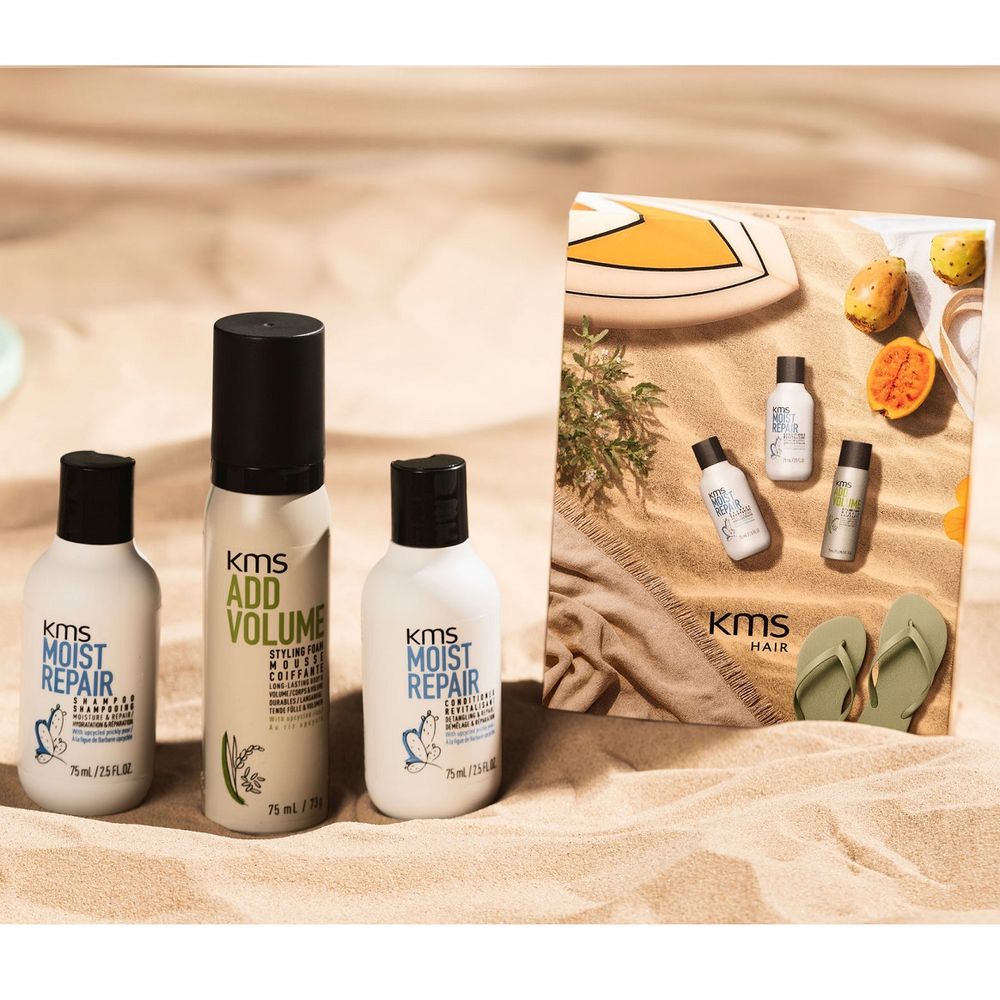 KMS Moistrepair Sommer Set - Shampoo 75 ml + Conditioner 75 ml + Addvolume Styling Foam 75 ml