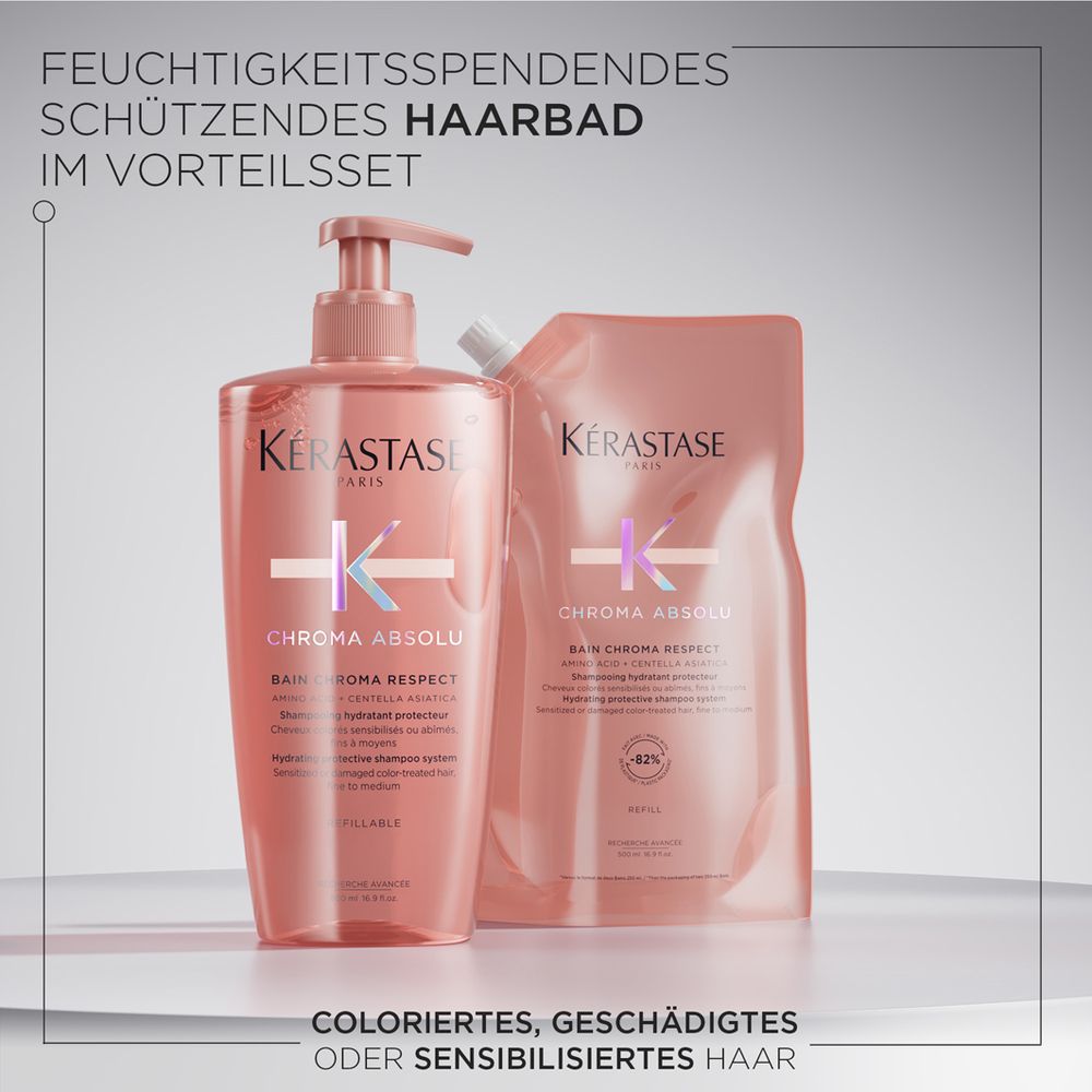 Kèrastase Chroma Absolu Respect Refill Bundle - Shampoo 500 ml & Nachfüllpack 500 ml