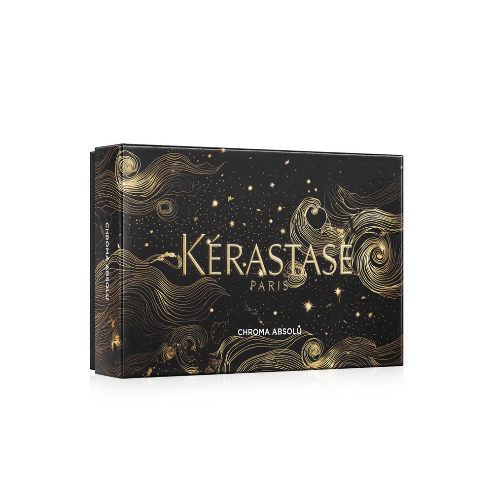 Kèrastase Chroma Absolu Masque Holiday Coffret - Bain Chroma Respect Riche 250 ml - Masque Chroma Filler 200 ml - Sérum Chroma Thermique 150 ml
