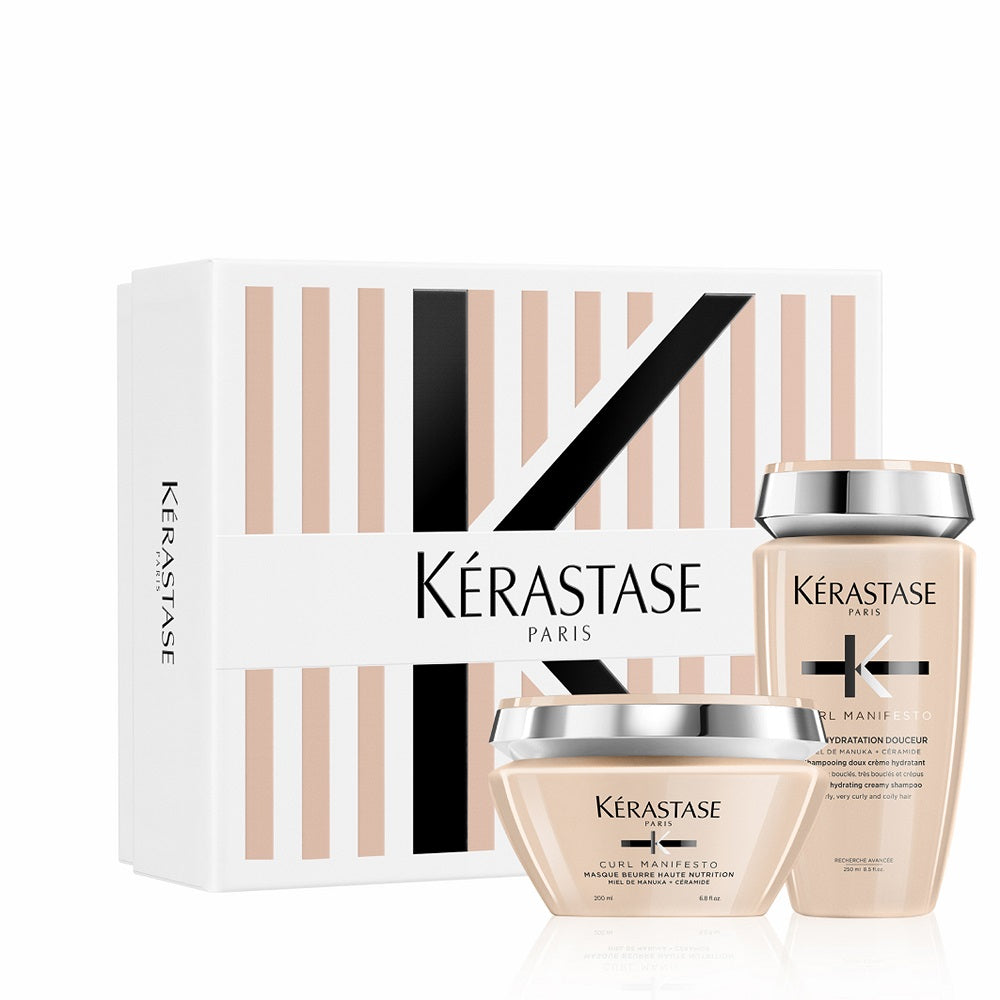 Kèrastase Curl Manifesto Masque Coffret Printemps - Bain Hydratation Douceur 250 ml + Masque Beurre Haute Nutrition 200 ml