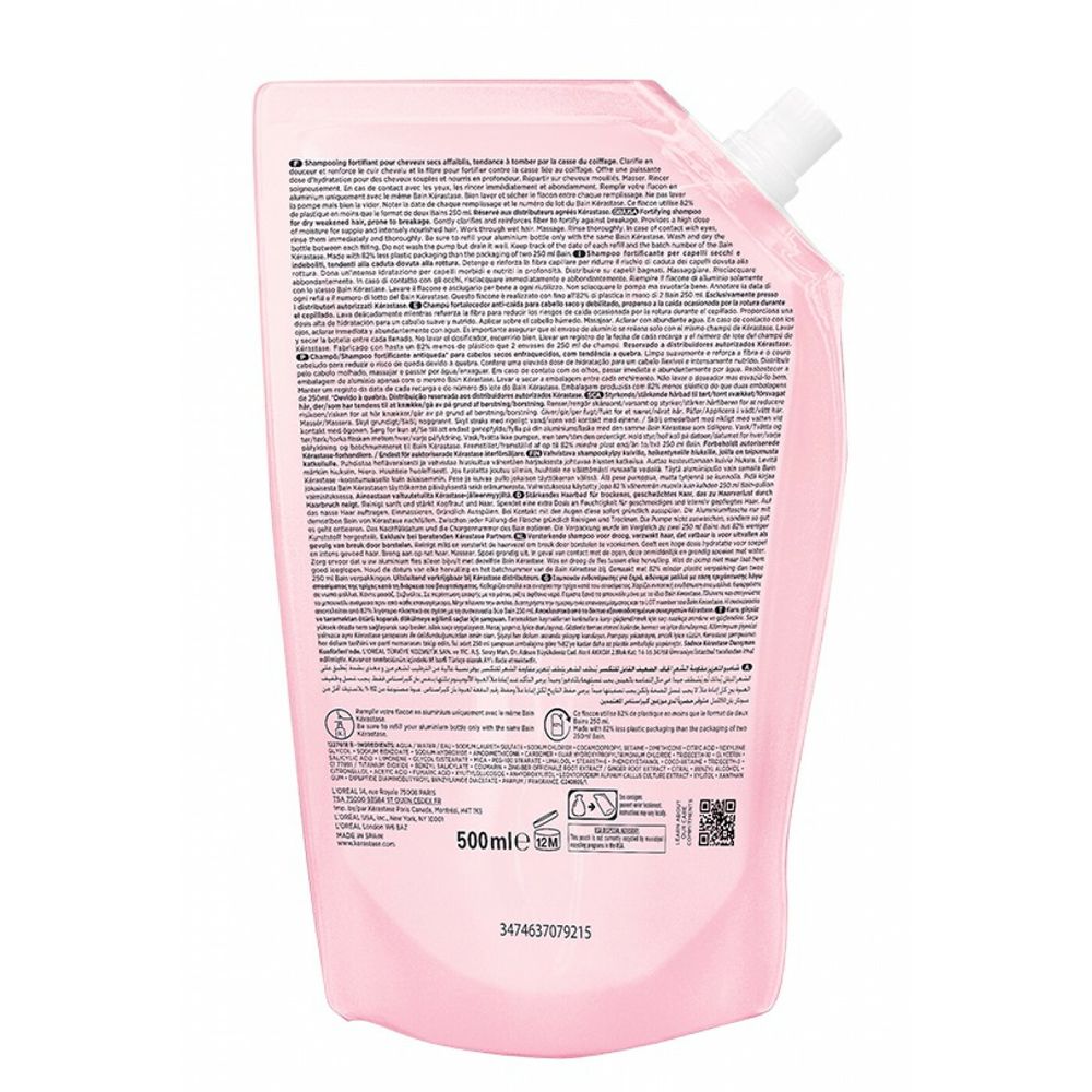 Kèrastase Genesis Bain Hydra-Fortifiant Recharge Pochette 500 ml