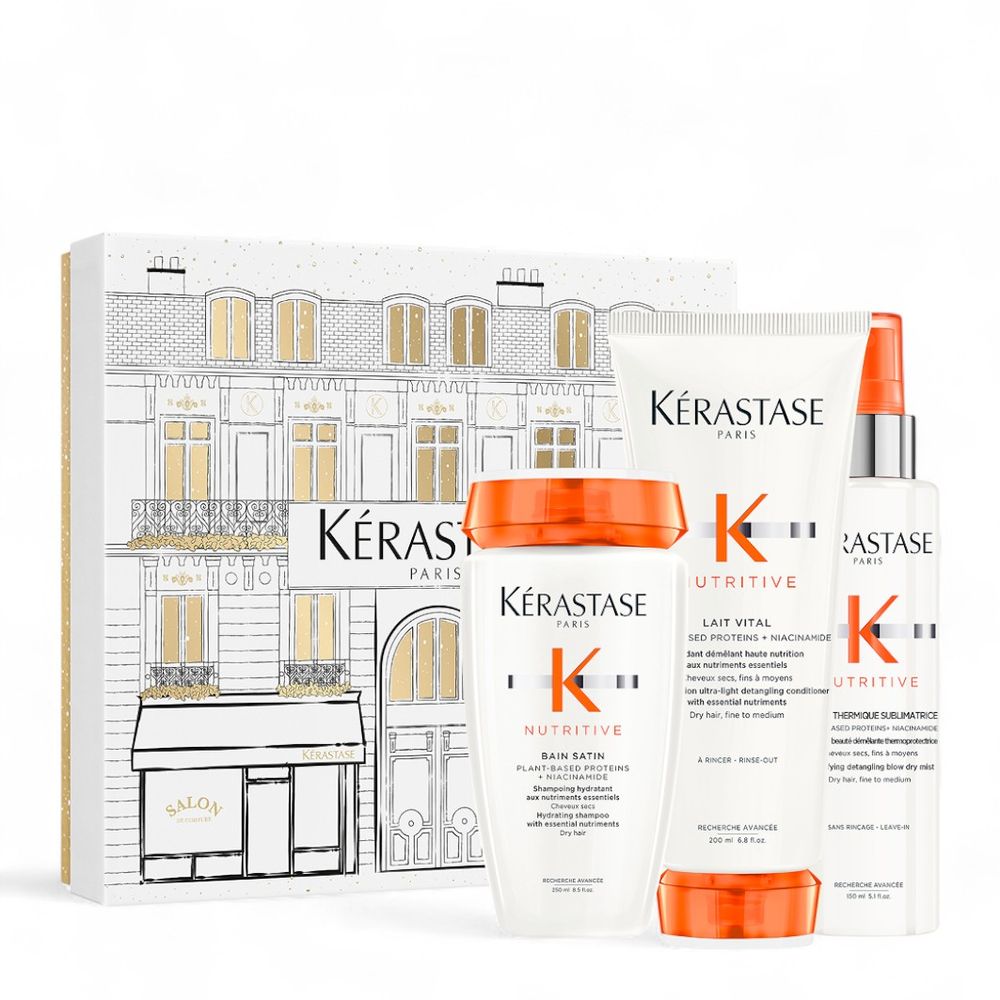 Kérastase Nutritive Fondant Holiday Set – Bain Satin 250 ml + Lait Vital 200 ml + Nectar Thermique 150 ml