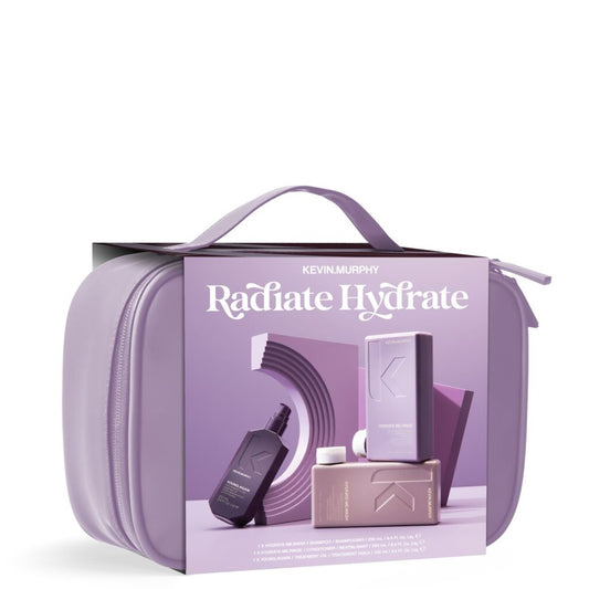 Kevin.Murphy Radiate Hydrate Kit - Hydrate-Me Wash 250ml + Hydrate-Me Rinse 250ml + Young Again 100ml + Kosmetiktasche