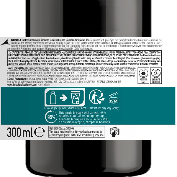 L'Oréal Professionnel Serie Expert Chroma Crème Shampooing Vert 300 ml
