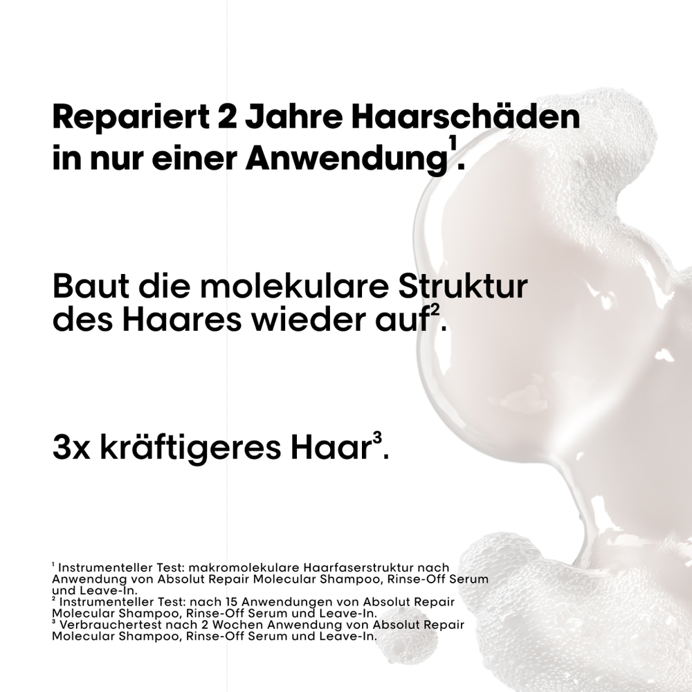 L'Oréal Professionnel Série Expert Absolut Repair Molecular Trio Geschenkset – Shampoo 300 ml + Rinse-Off Serum 250 ml + Leave-In 50 ml