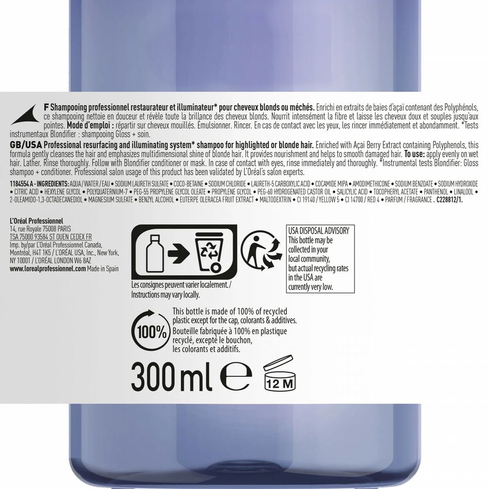 L'Oréal Professionnel Serie Expert Blondifier Gloss Shampooing 300 ml
