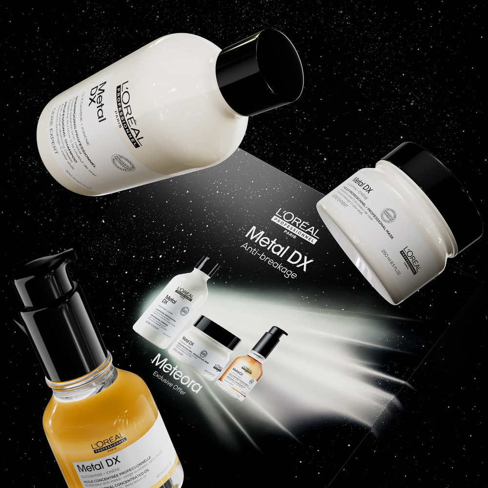 L'Oréal Professionnel Série Expert Metal DX Trio Geschenkset – Shampoo 300 ml + Maske 250 ml + Öl 50 ml