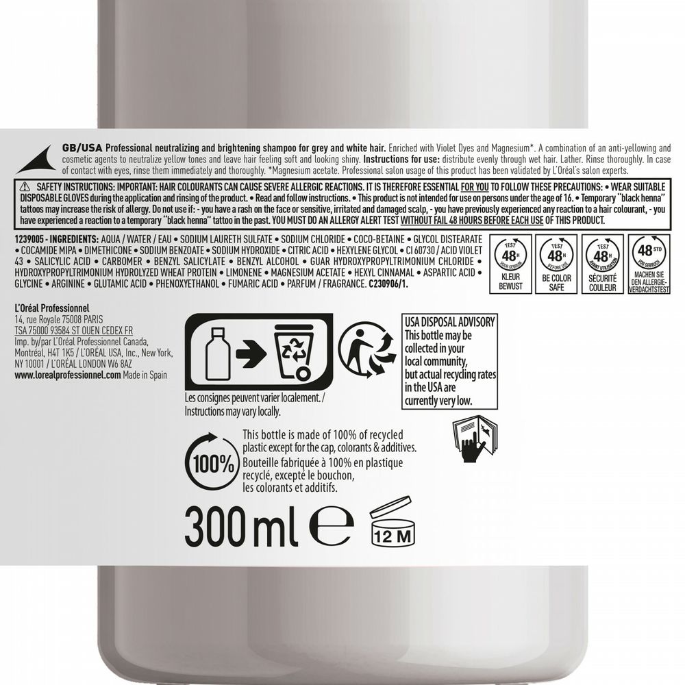 L'Oréal Professionnel Série Expert Shampooing Argent 300 ml