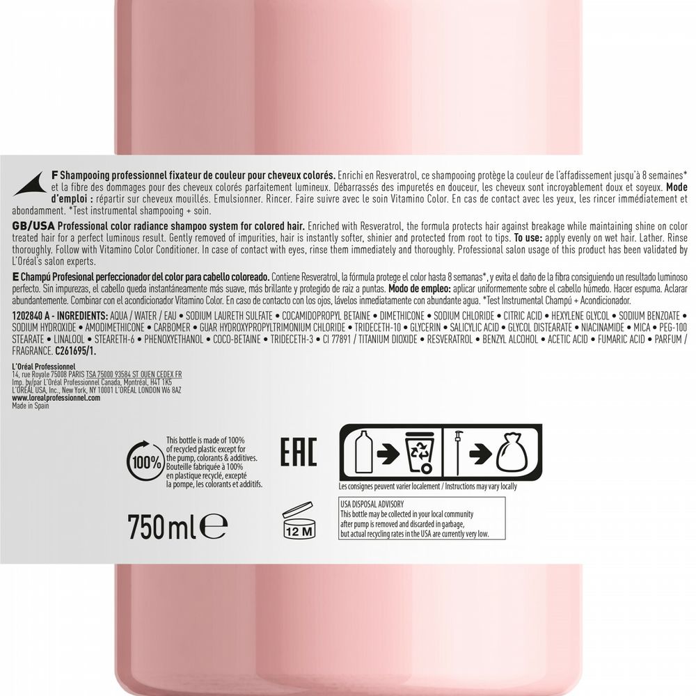 L'Oréal Professionnel Série Expert Vitamino Color Shampooing 1500 ml