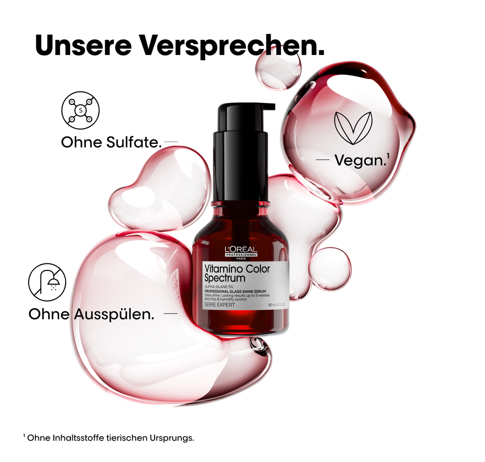 L'Oréal Professionnel Série Expert Vitamino Color Spectrum Trio Geschenkset – Shampoo 300 ml + Conditioner 250 ml + Glass Shine Serum 50 ml