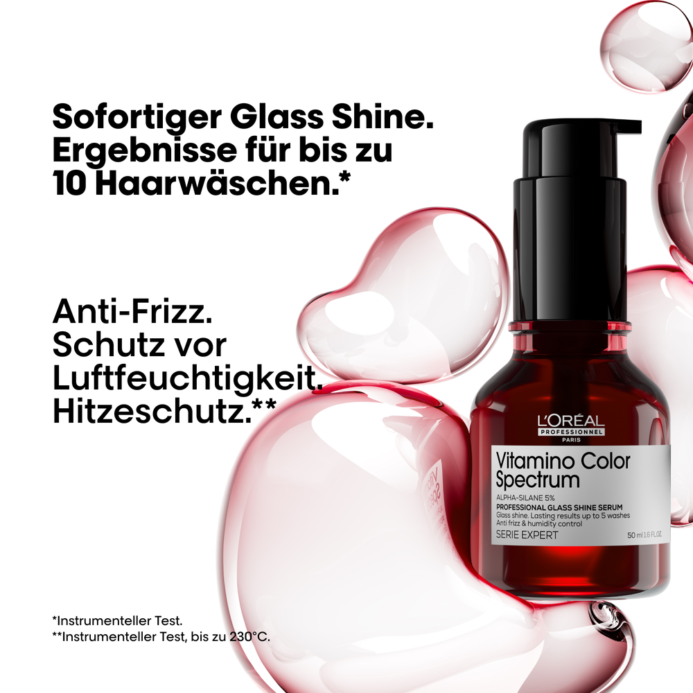 L'Oréal Professionnel Série Expert Vitamino Color Spectrum Trio Geschenkset – Shampoo 300 ml + Conditioner 250 ml + Glass Shine Serum 50 ml