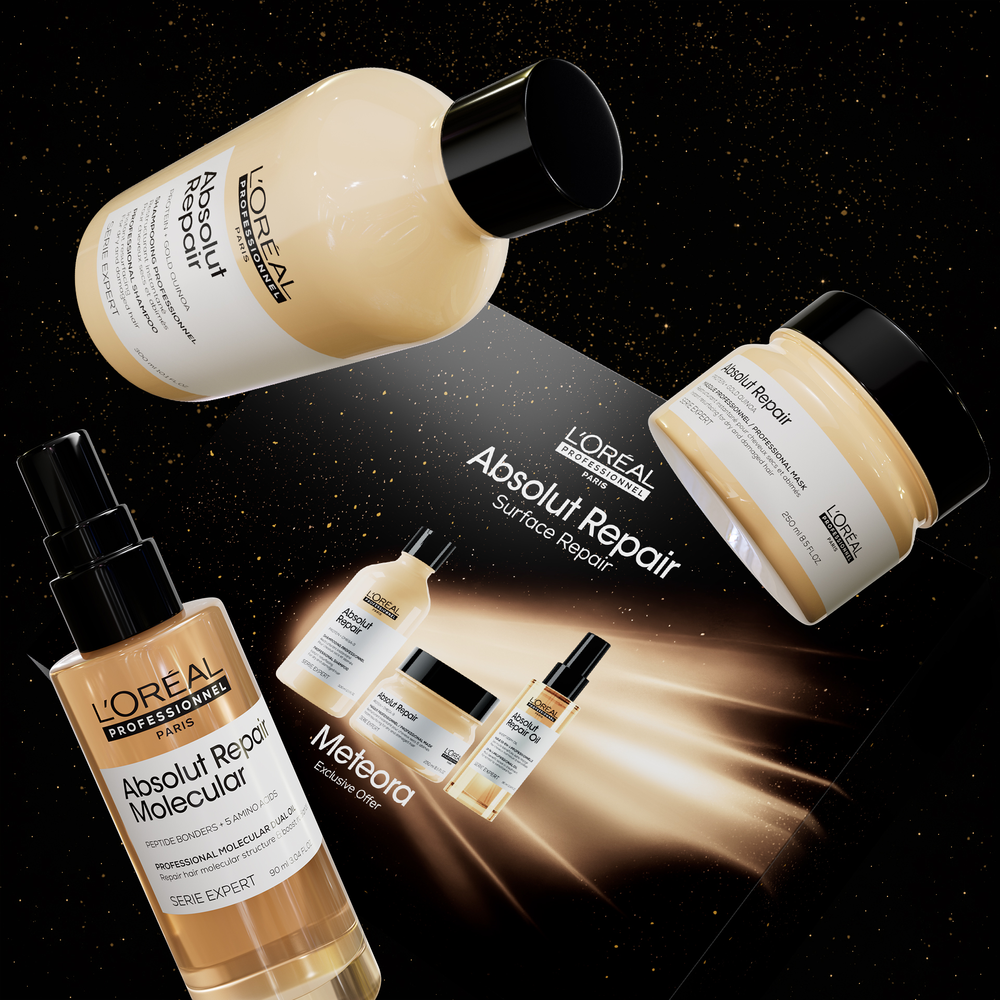 L'Oréal Professionnel Série Expert Absolut Repair Trio Geschenkset – Shampoo 300 ml + Maske 250 ml + Öl 50 ml