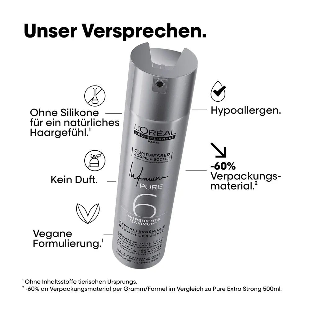 Laque L'Oréal Styling Infinium Pure Soft 300 ml