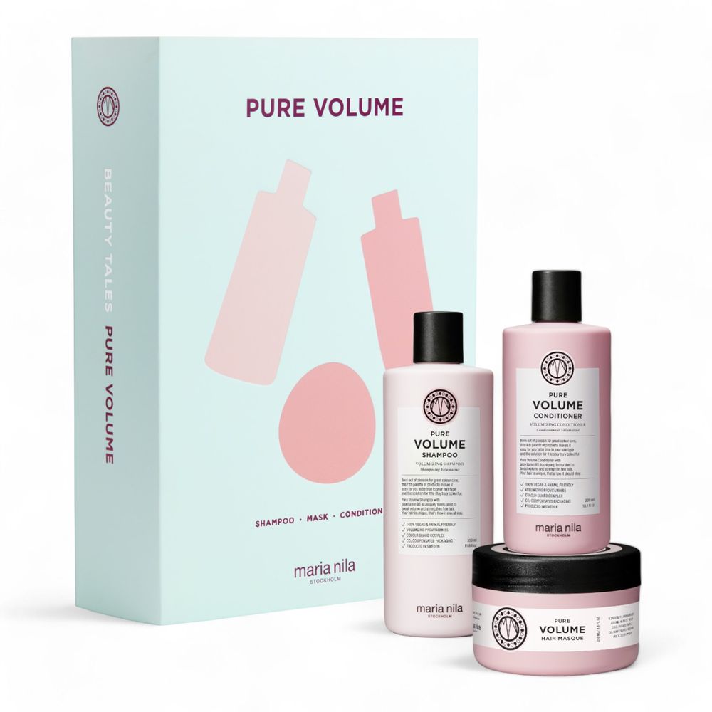 Maria Nila Pure Volume Holiday Box - Shampoo 350 ml + Conditioner 300 ml + Mask 250 ml