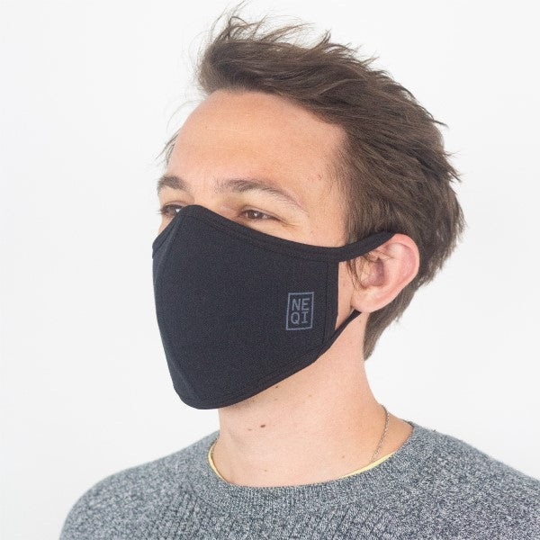 NEQI Mouth and Nose Mask Black 3pcs - Size SM