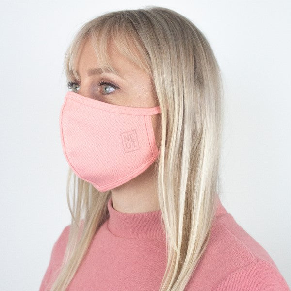 NEQI Mund- und Nasenmaske Pink 3.Stk - Größe S-M