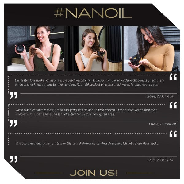 Nanoil Masque Capillaire Charbon & Argile Blanche 300 ml