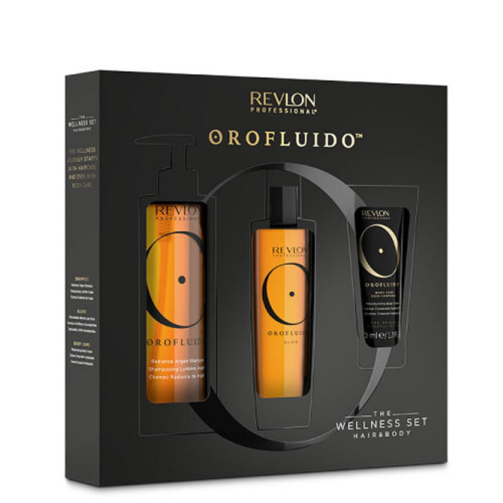Coffret Orofluido - Shampoing 240 ml + Elixir 100 ml + Crème Corps 50 ml