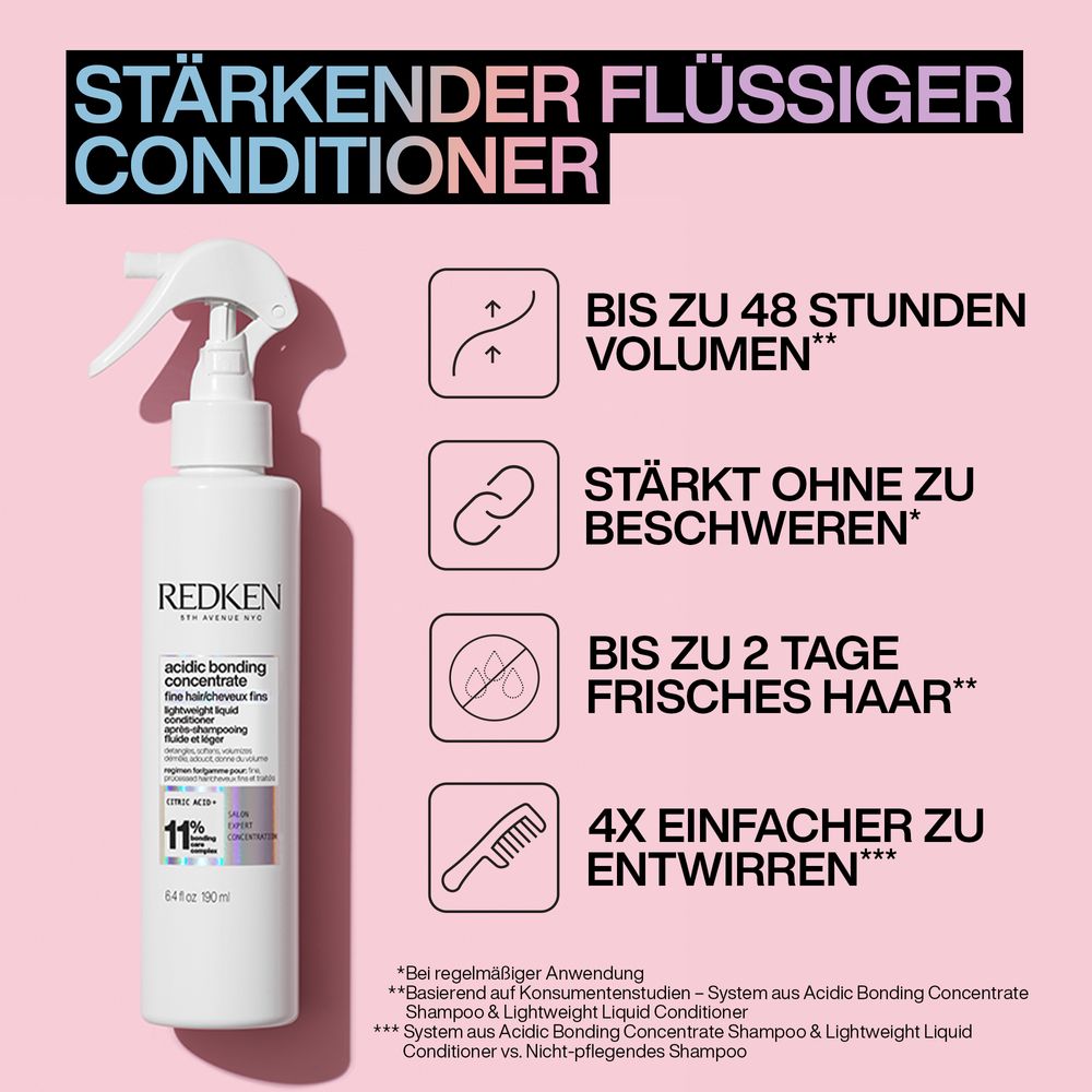 Redken Acidic Bonding Concentrate Après-shampooing liquide léger 190 ml