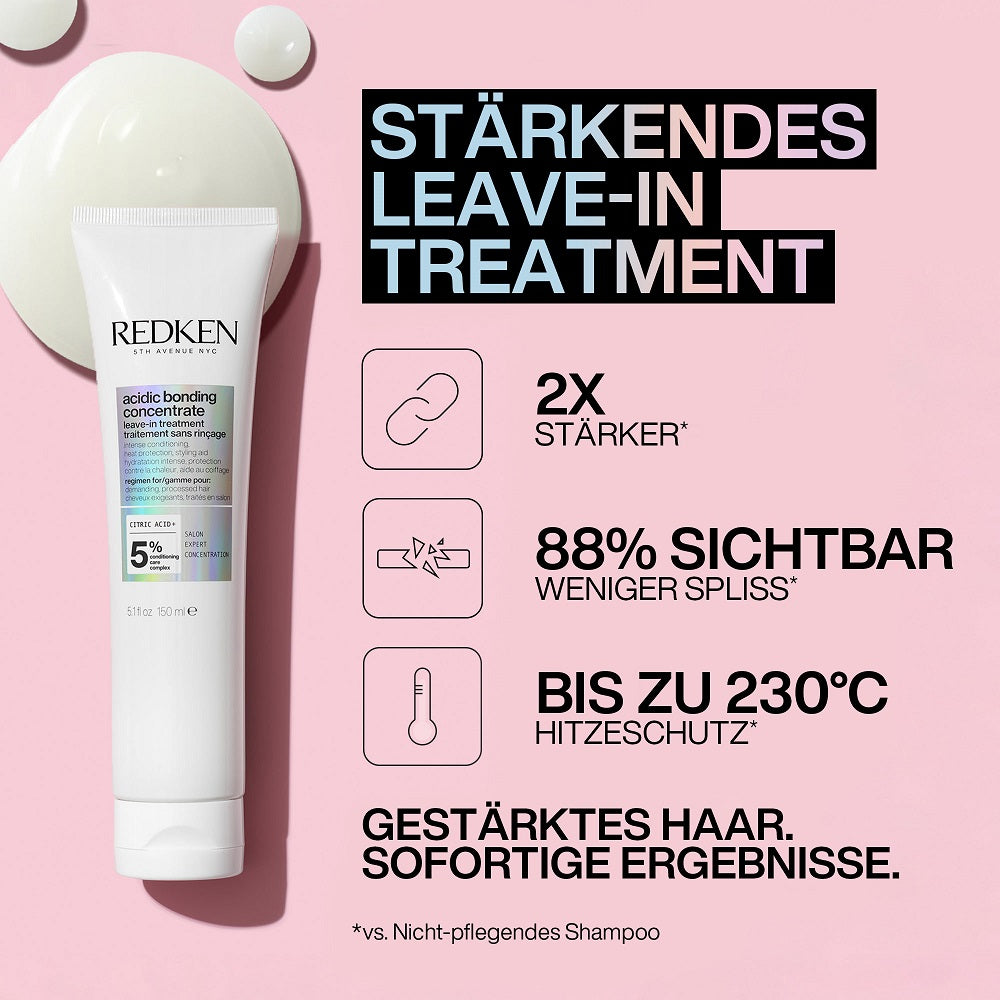 Redken Acidic Bonding Concentrate Geschenkset – Shampoo 300 ml + Conditioner 300 ml + Leave-In Treatment 150 ml