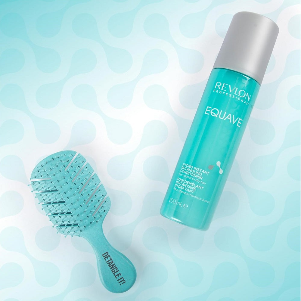 Revlon Equave Brush Pack Set - Hydro Detangling Conditioner 200ml + free Hair Brush