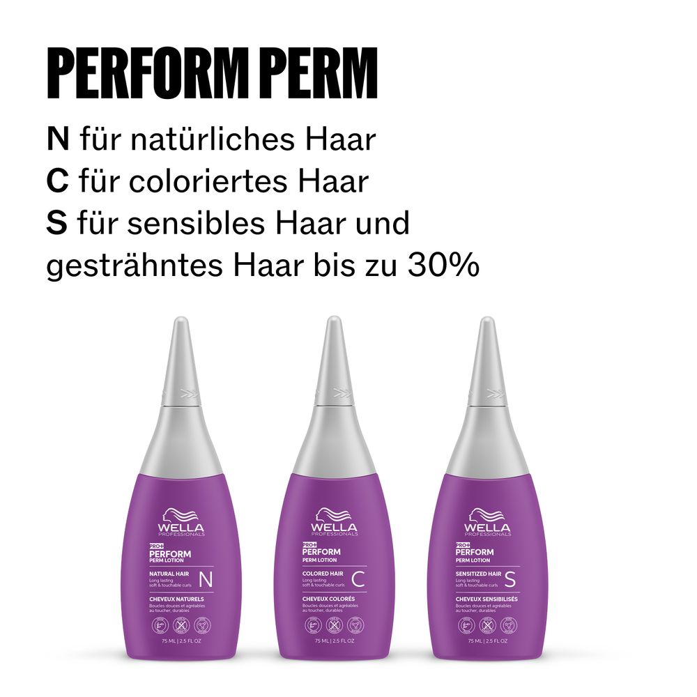 Wella Professionals Pro+ Perform Perm Lotion C 75 ml - für coloriertes & empfindliches Haar