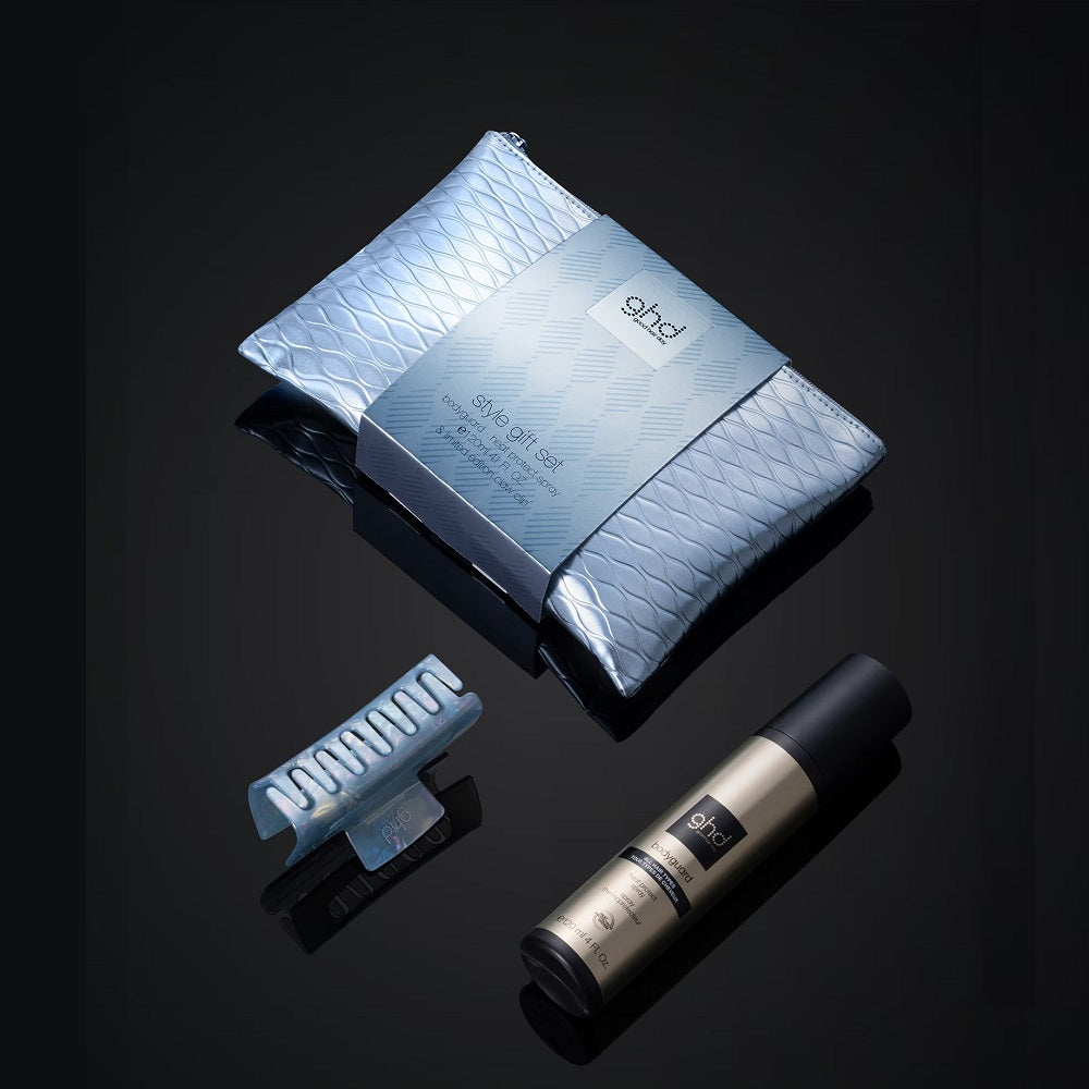 ghd iced Luxe Style Set - bodyguard 120ml + bag + hair clip