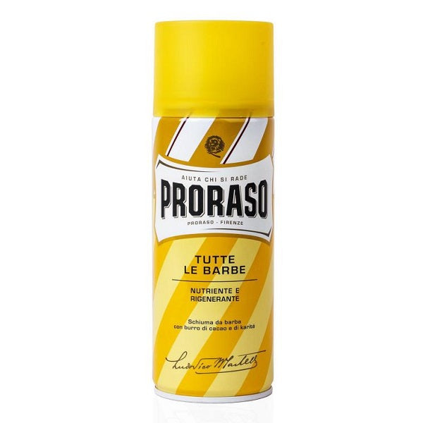 Mousse à Raser Jaune Proraso 400 ml - Tutte Le Barbe