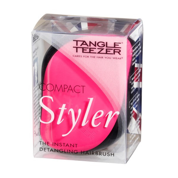 Tangle Teezer Compact Styler Pink Sizzle - Hairbrush Pink/Black