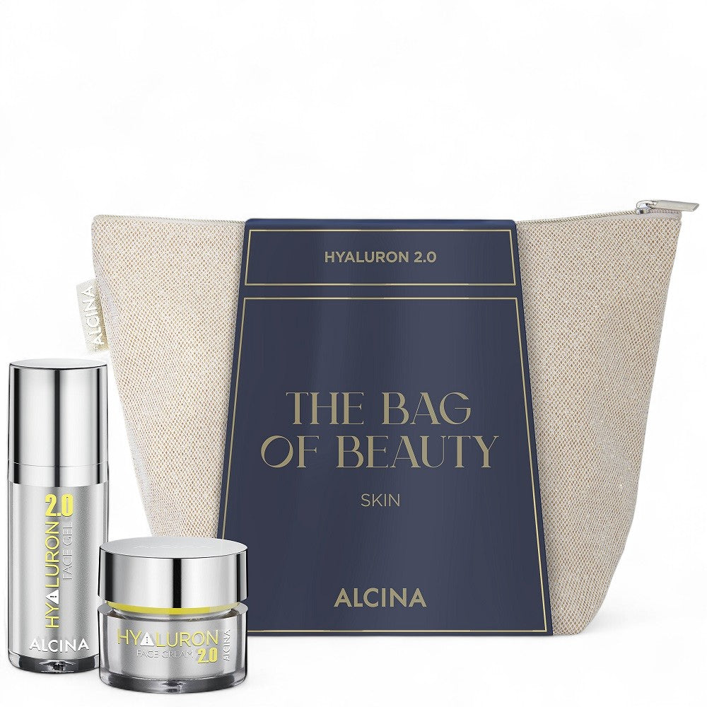 Alcina Geschenkset Hyaluron 2.0 Skin - Face Cream 50ml + Face Gel 30ml + Tasche