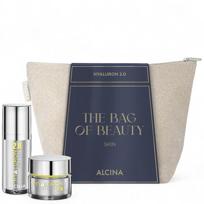 Alcina Geschenkset Hyaluron 2.0 Skin - Face Cream 50ml + Face Gel 30ml + Tasche