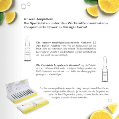 Alcina Hyaluron 2.0 / Vitamine C - traitement en ampoules - 10x1ml