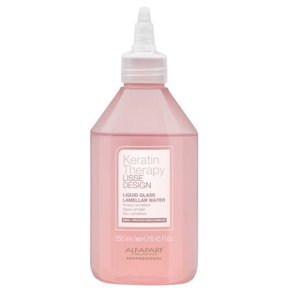 Alfaparf Milano Keratin Therapy GLASS HAIR Geschenkset - Shampoo 250ml + Liquid Glass 250ml + Bürste