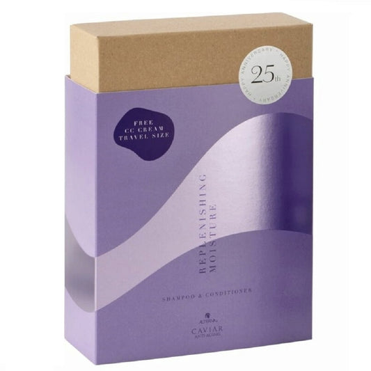 Alterna Caviar Anti Aging Replenishing Moisture Gift Set - Shampoo 250 ml + Conditioner 250 ml + free CC Cream 25 ml